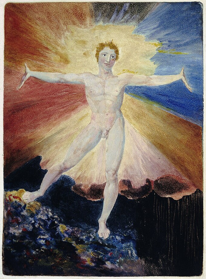 «Albion Rose» de William Blake: una figura humana irradiando luz y energía