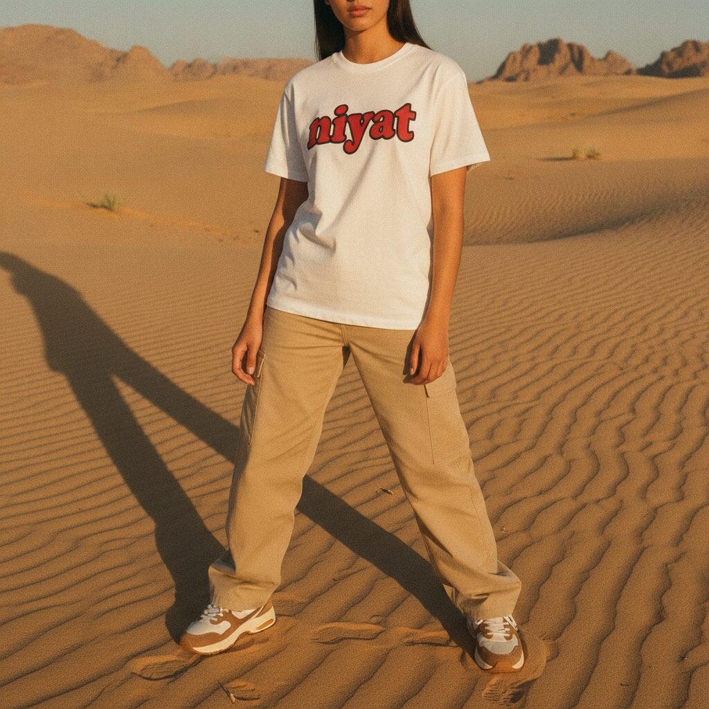 Playera blanca niyat retro